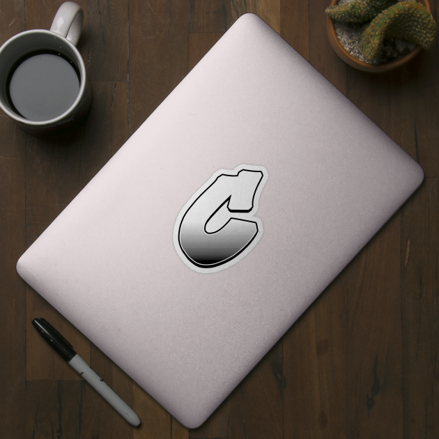 Letter C - White / Grey fade by dmitri-art